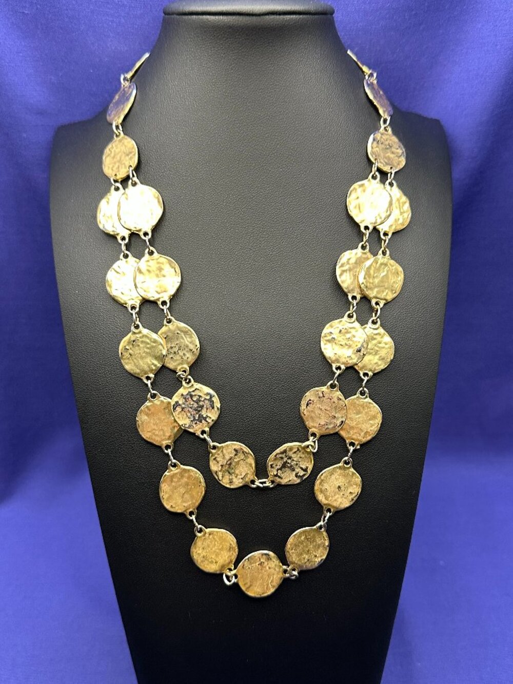 Karine Sultan Gold-Tone “Coin” Dual-Strand Necklace